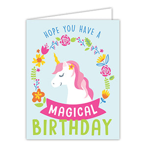 Card - Magical Birthday, Pink Unicorn