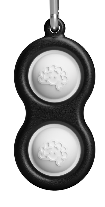 Simpl Dimpl Black & White Keychain