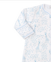 Speckled Giraffes Convertible Gown, Blue