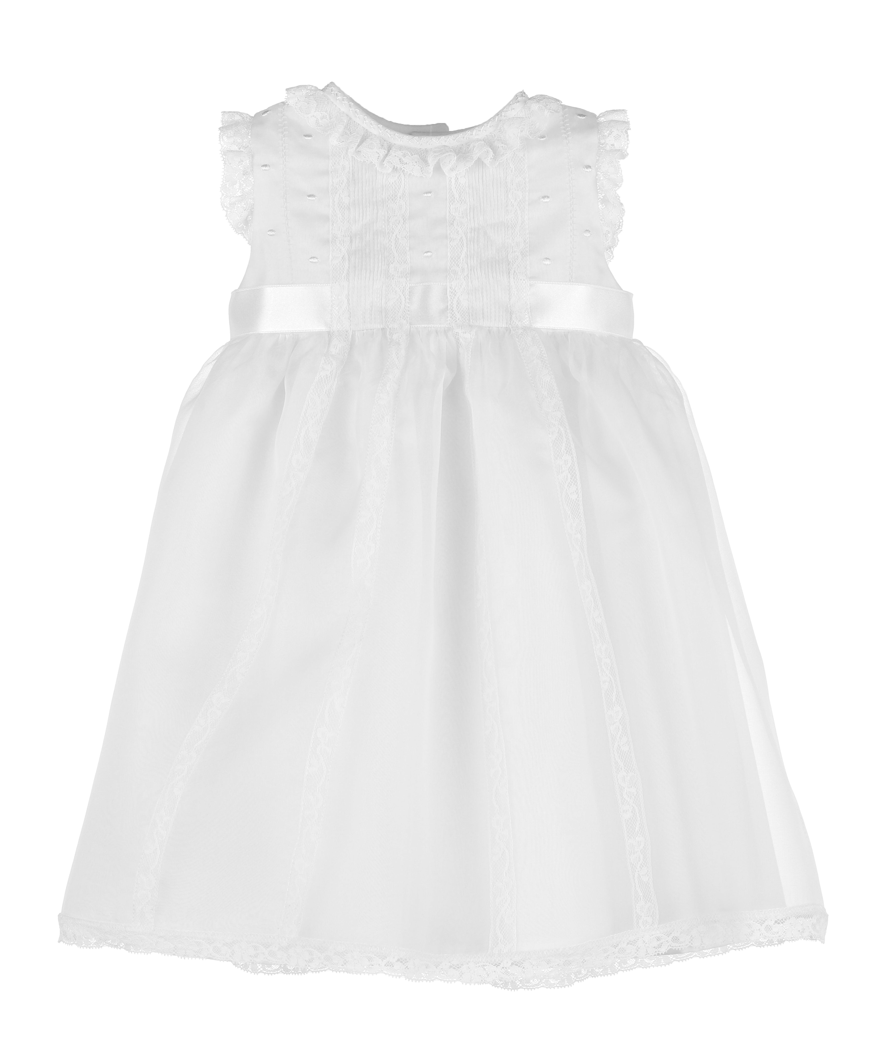 Organza Silk Dress, White