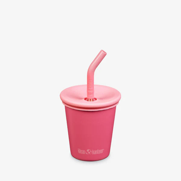 10 oz Kid's Cup with Straw Lid, Rouge Red