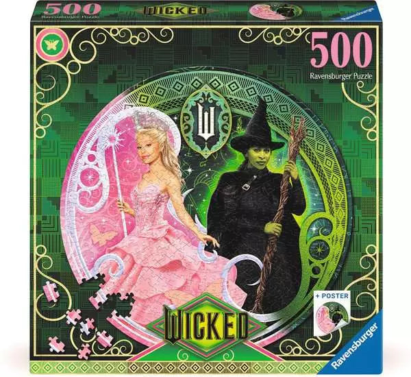 Ravensburger Wicked A Story of Two Halves 500PC Puzzle + Poster