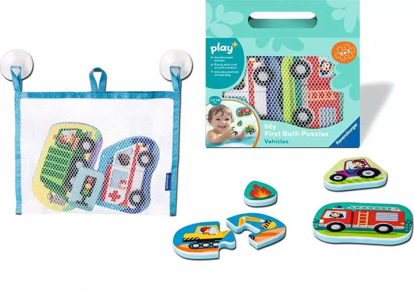 Ravensburger Play+ My First Bath Puzzles: Vehicles