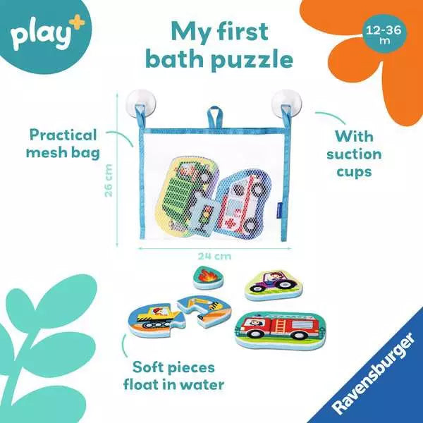 Ravensburger Play+ My First Bath Puzzles: Vehicles