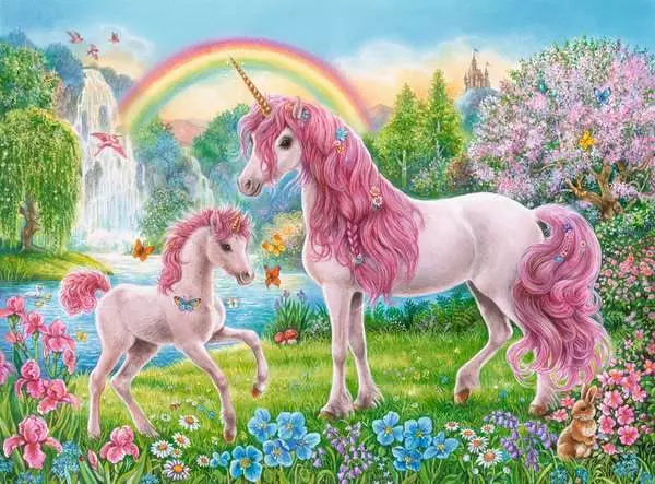 Ravensburger Magical Unicorns XXL 100PC Puzzle + Coloring Booklet