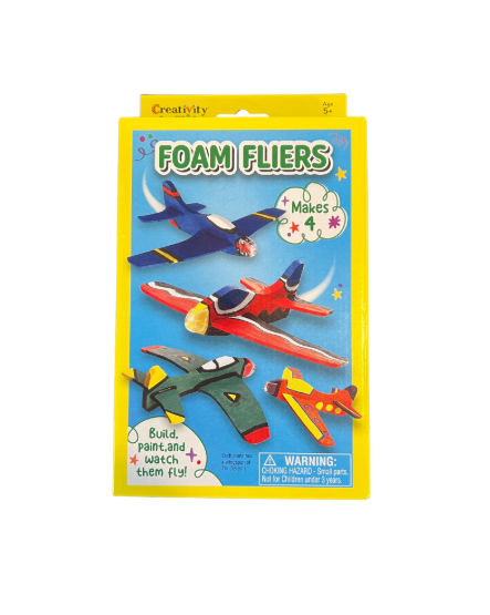 Faber Castell 4 Foam Fliers, Build Paint and Watch Them Fly