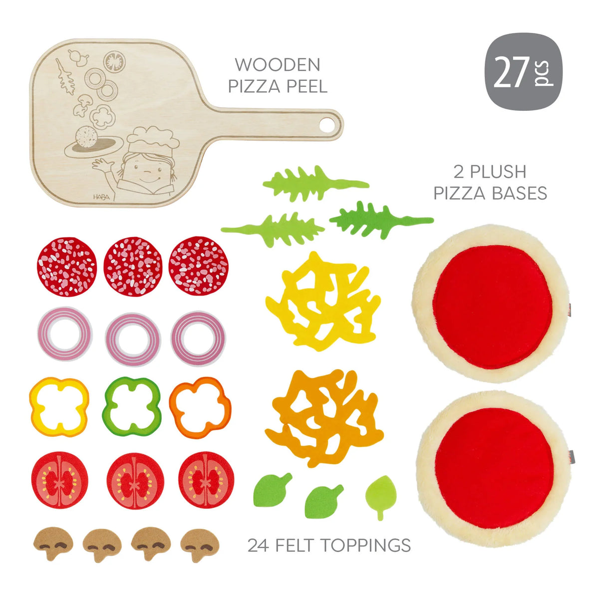 Haba Creative Play – Pizza Party Play Food Set