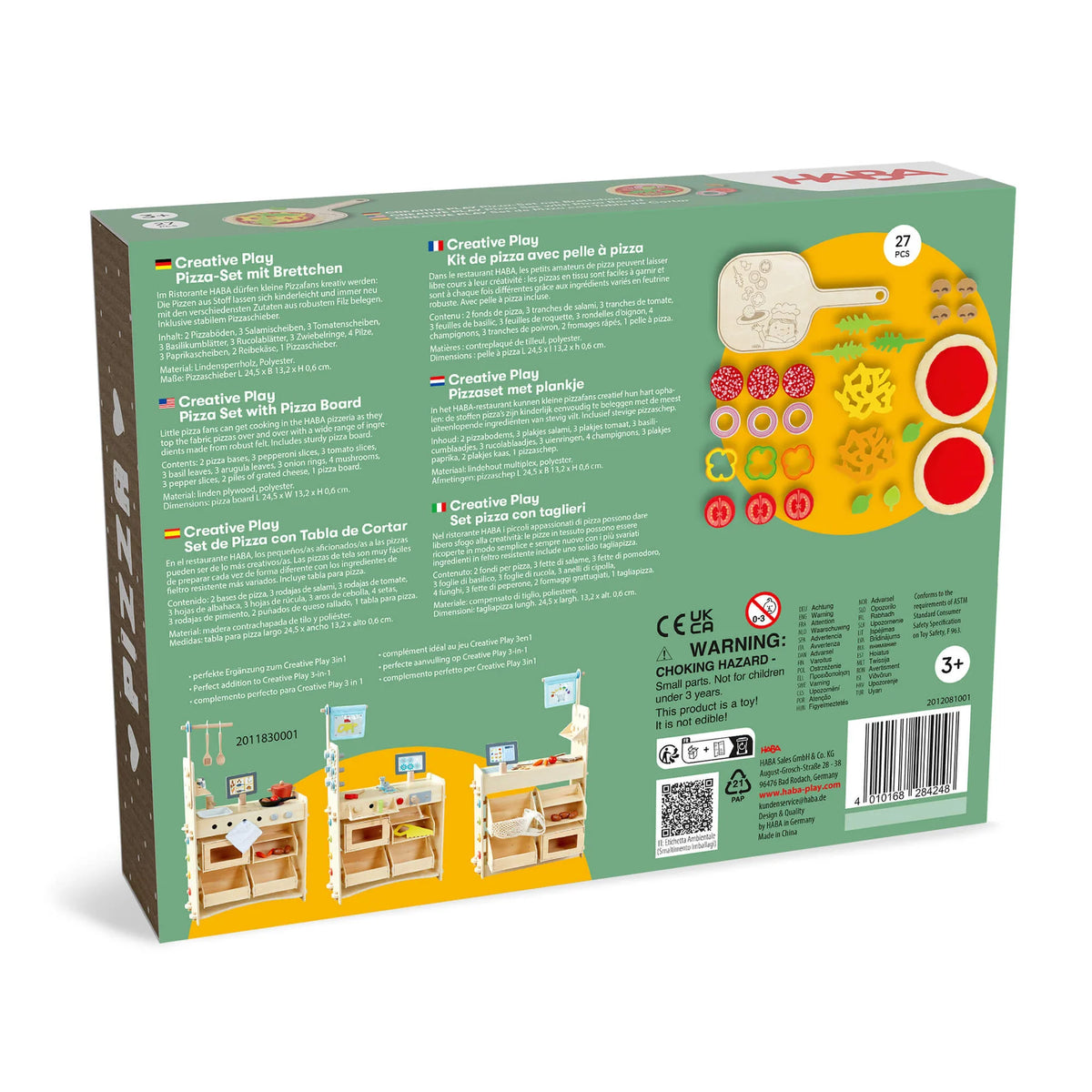 Haba Creative Play – Pizza Party Play Food Set