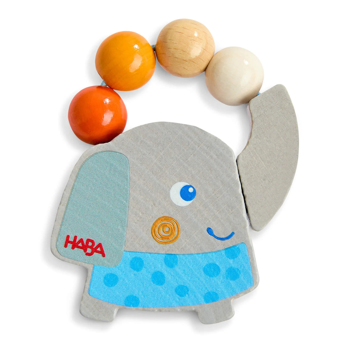 Haba Elephant Wooden Grasping Toy Rattle
