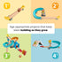 Haba Kullerbu Colorful Curves - Build & Grow Ball Track Set
