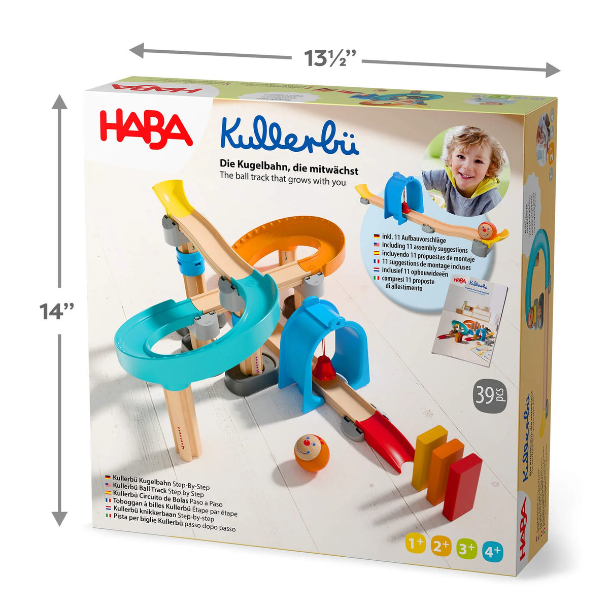 Haba Kullerbu Colorful Curves - Build & Grow Ball Track Set