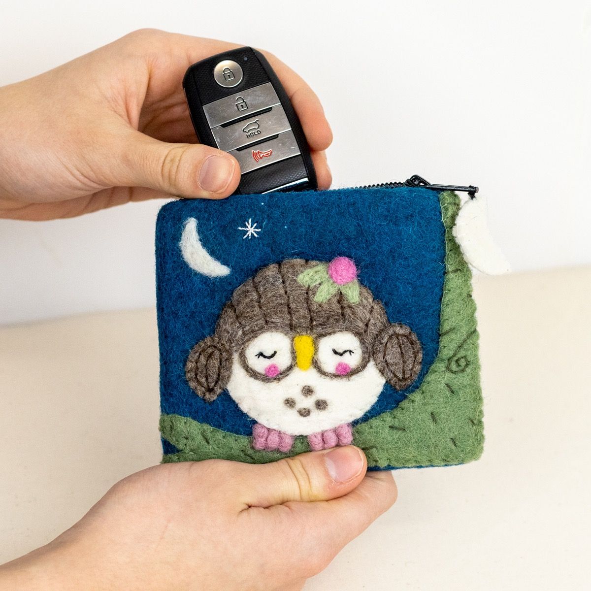 Wild Woolies Handmade Wool Coinpurse - Olivia Owlet
