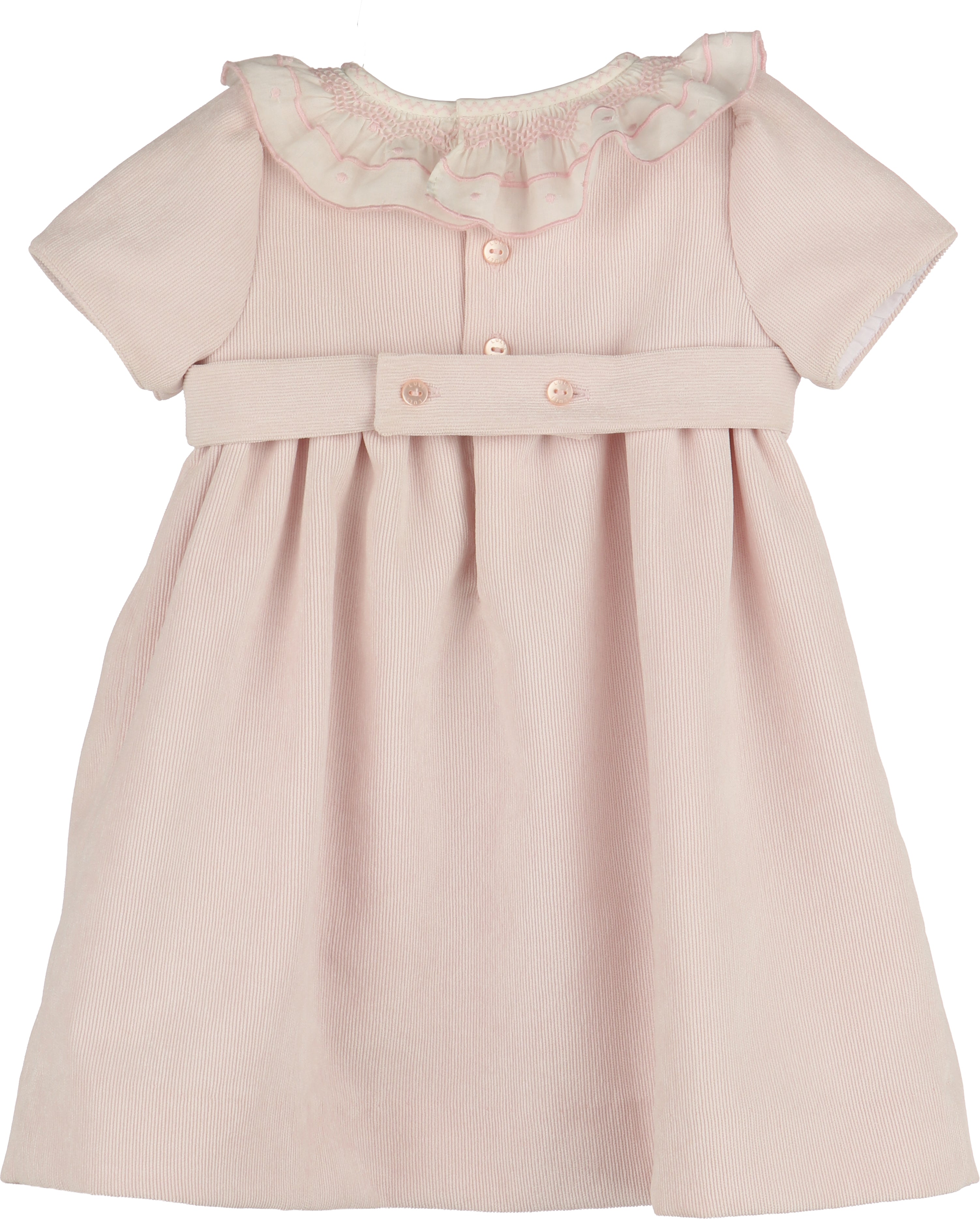 Luli & Me Sweet Corduroy Dress, Pink, Embroidery Handmade