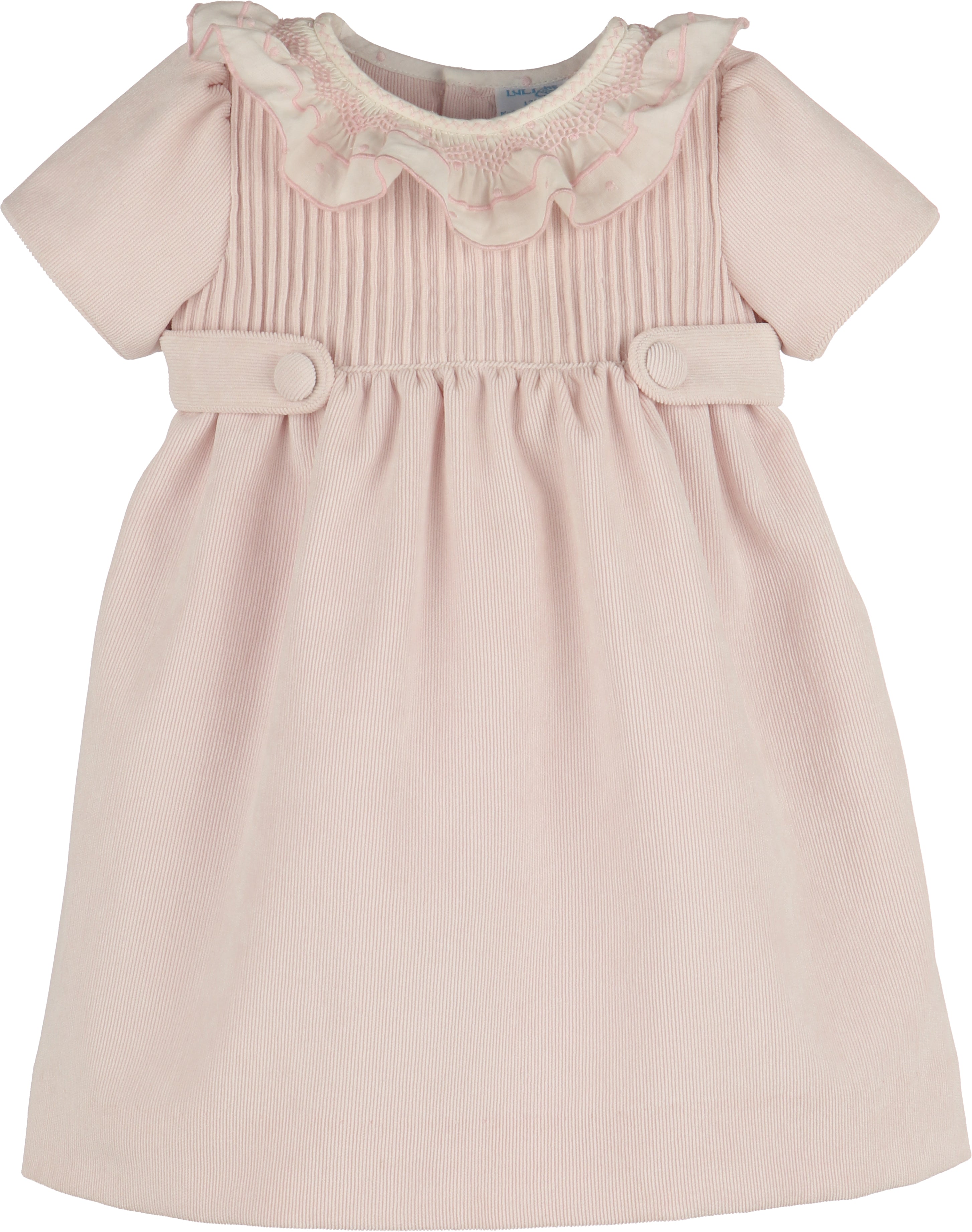Luli & Me Sweet Corduroy Dress, Pink, Embroidery Handmade
