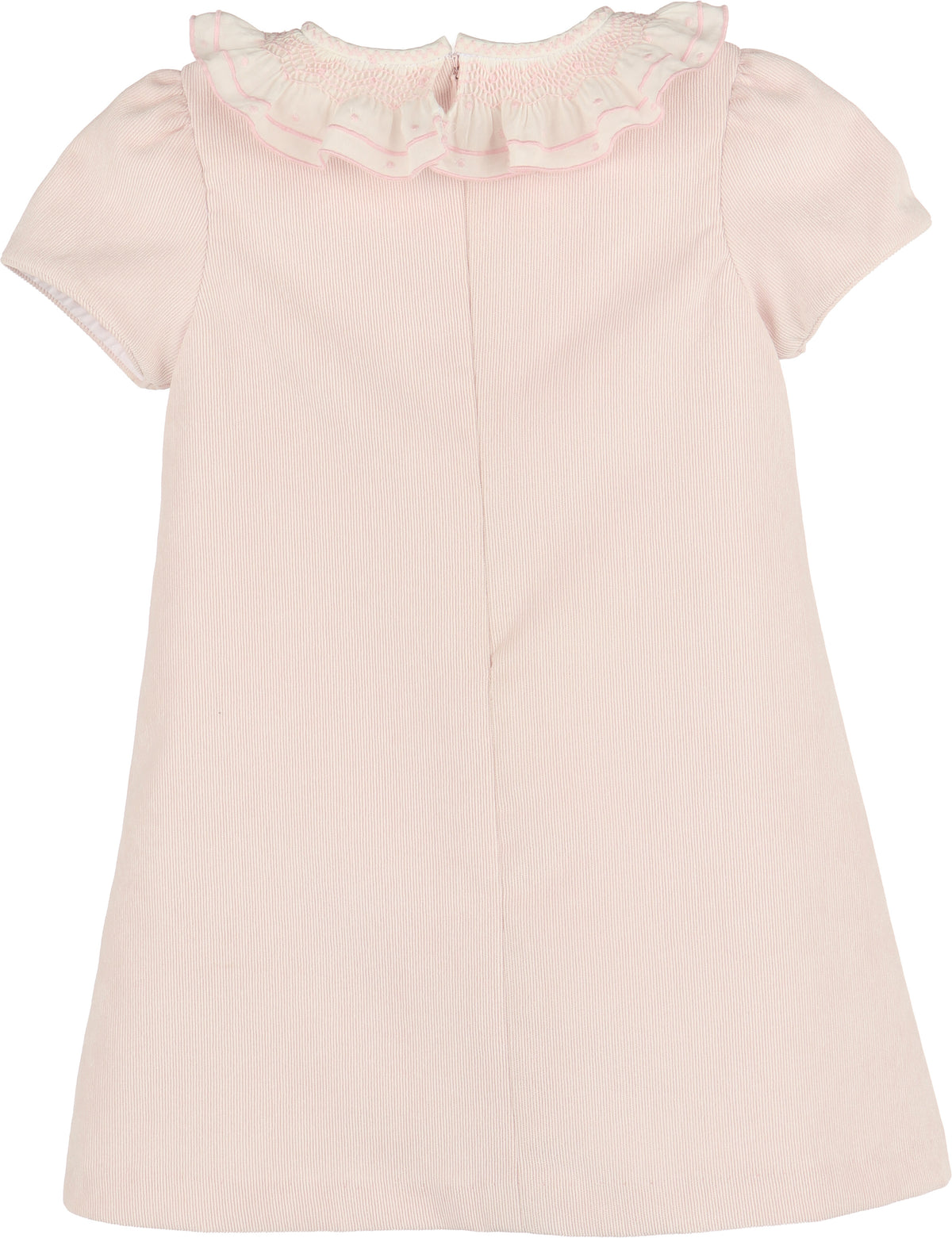 Luli & Me Sweet Corduroy A-Line Dress, Pink, Embroidery Handmade