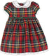Luli & Me Christmas Plaid Dress, Red, Embroidery Handmade