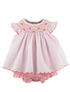 Lulli & Me Bows Bishop Dress Set, Pink, Embroidery Handmade