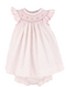 Luli & Me Miniflowers Feston Bishop Dress Set, Pink, Embroidery Handmade