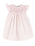 Luli & Me Miniflowers Feston Bishop Dress Set, Pink, Embroidery Handmade