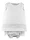 Luli & Me Pique Collar Set, White, Embroidery Handmade