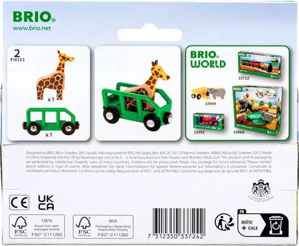 Brio Giraffe and Wagon