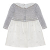 Baby Girl Dress, Tricot, Melange Grey