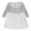 Baby Girl Dress, Tricot, Melange Grey