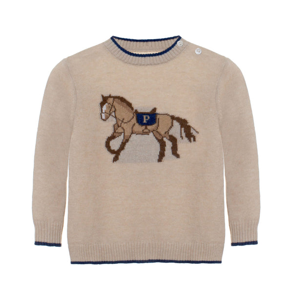 Beige Horse Sweater