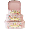 3PC Carry Case Set - Vintage Rose