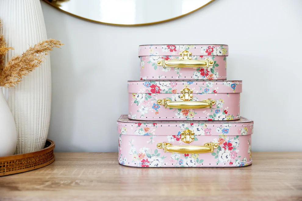 3PC Carry Case Set - Vintage Rose