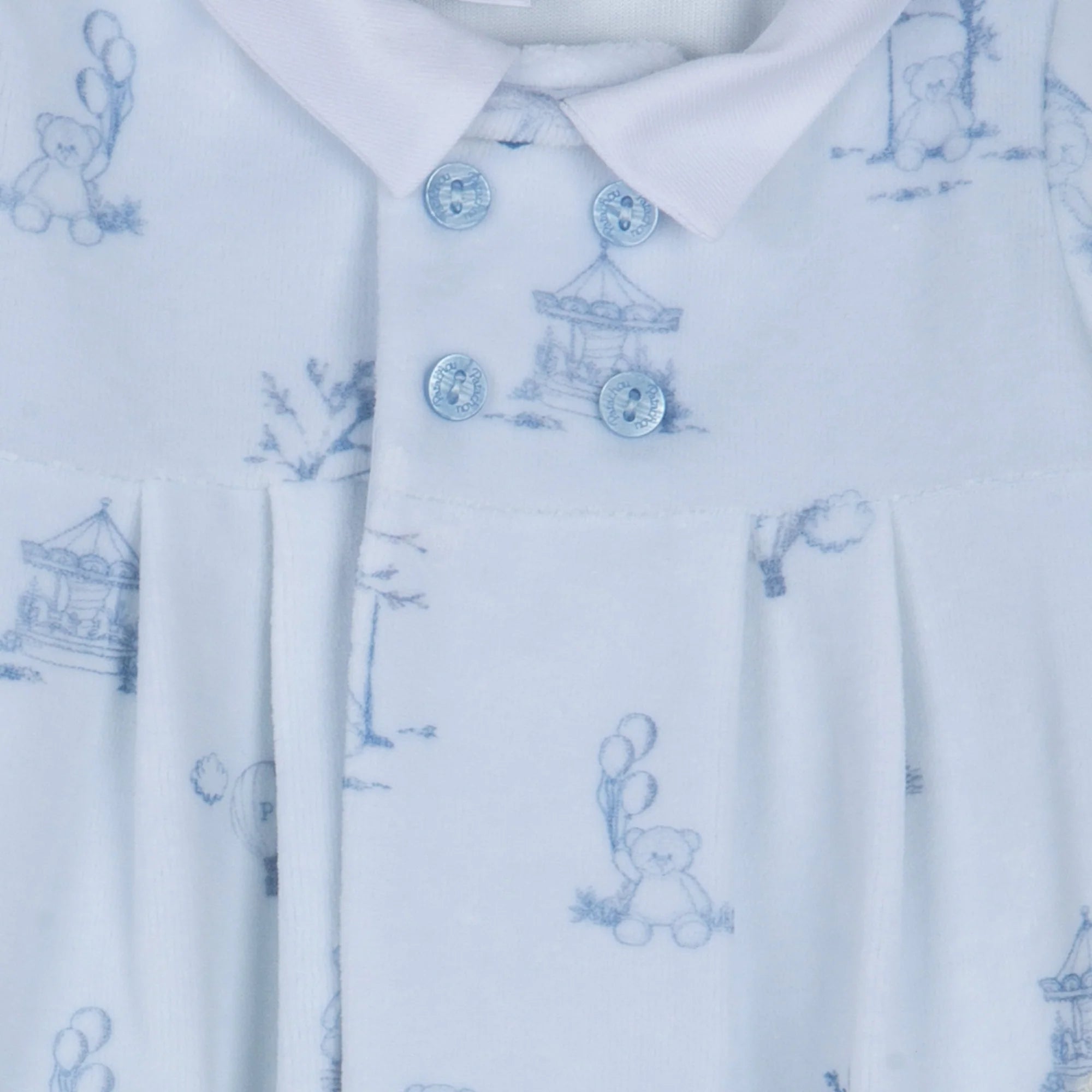 Babygrow Knit, Toile De Jouy, Blue