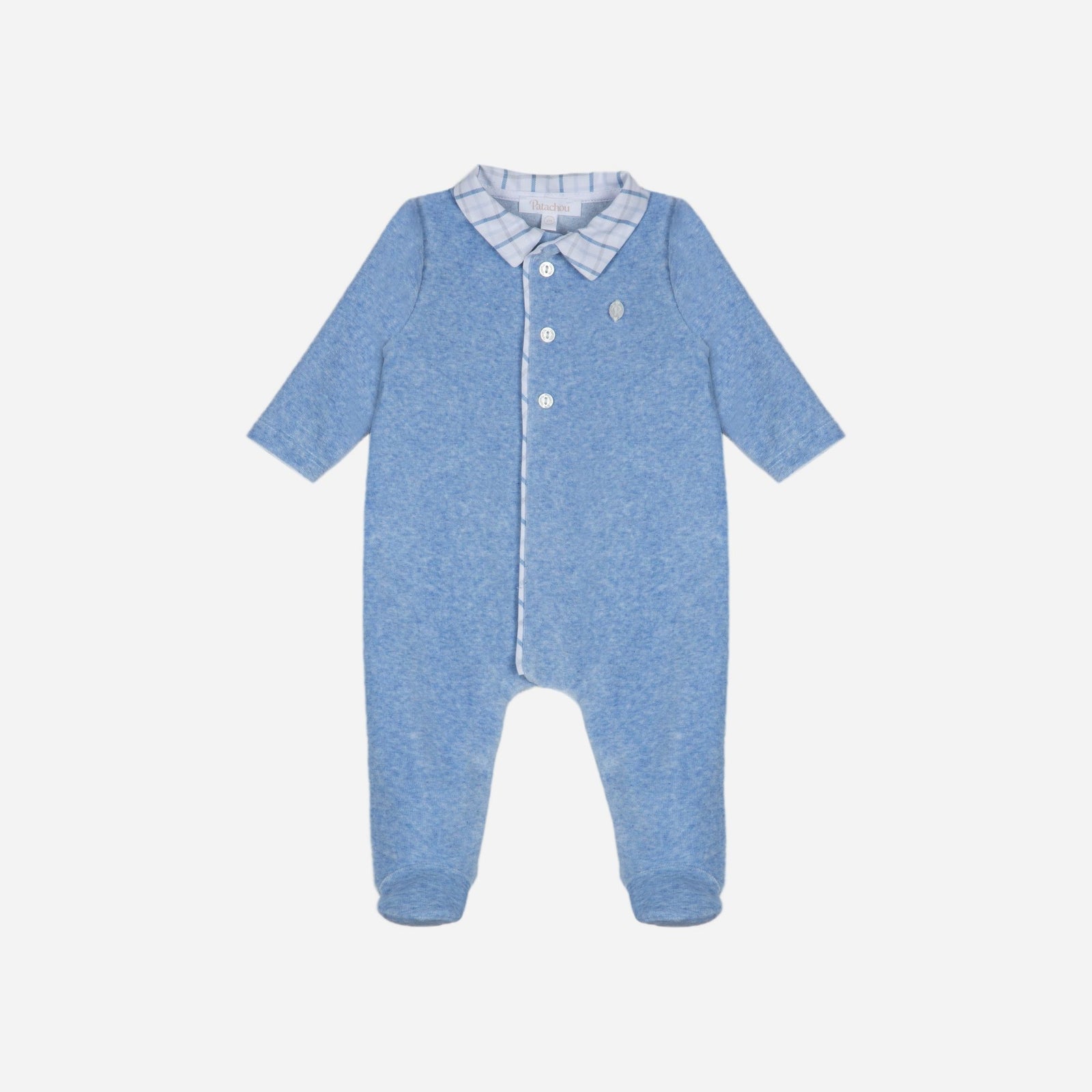 Babygrow Knit, Melange Blue