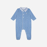 Babygrow Knit, Melange Blue