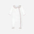 Baby Girl Babygrow Knit Footie, Ecru
