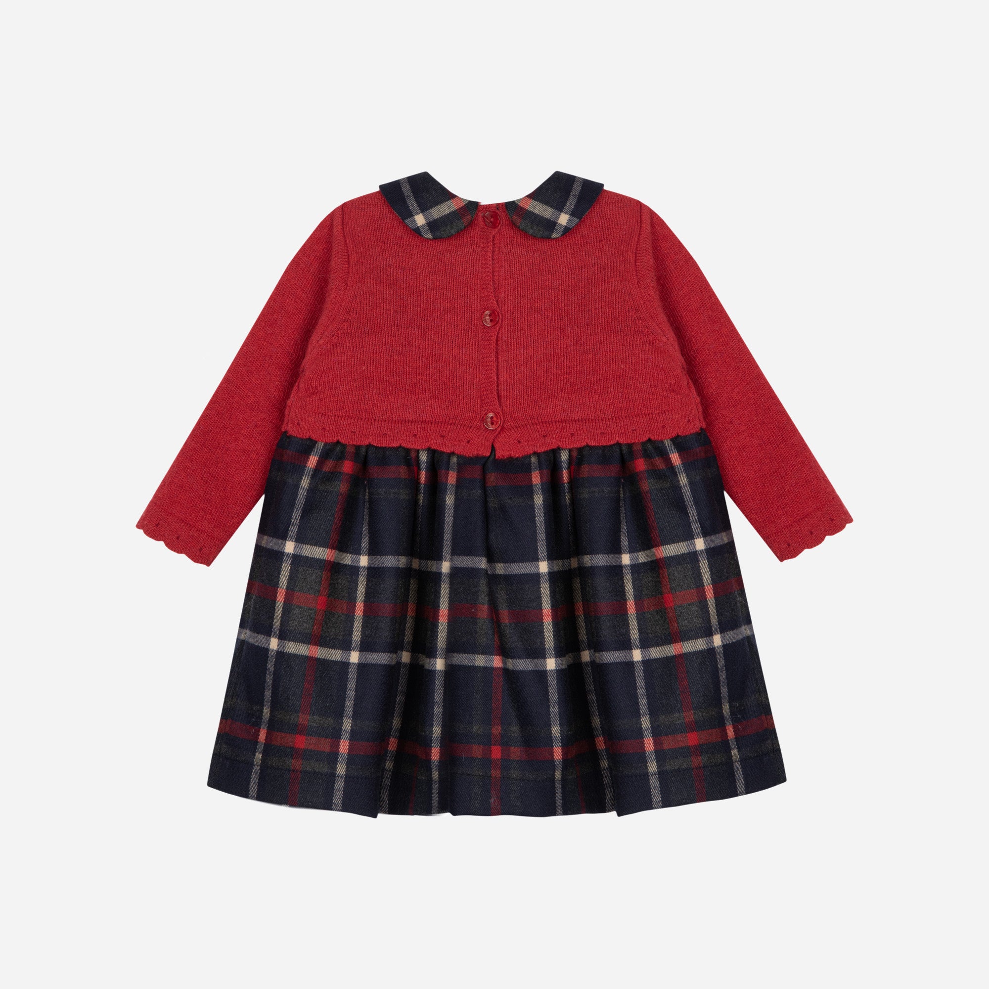 Baby Dress with Cashmere, Balmoral Tartan