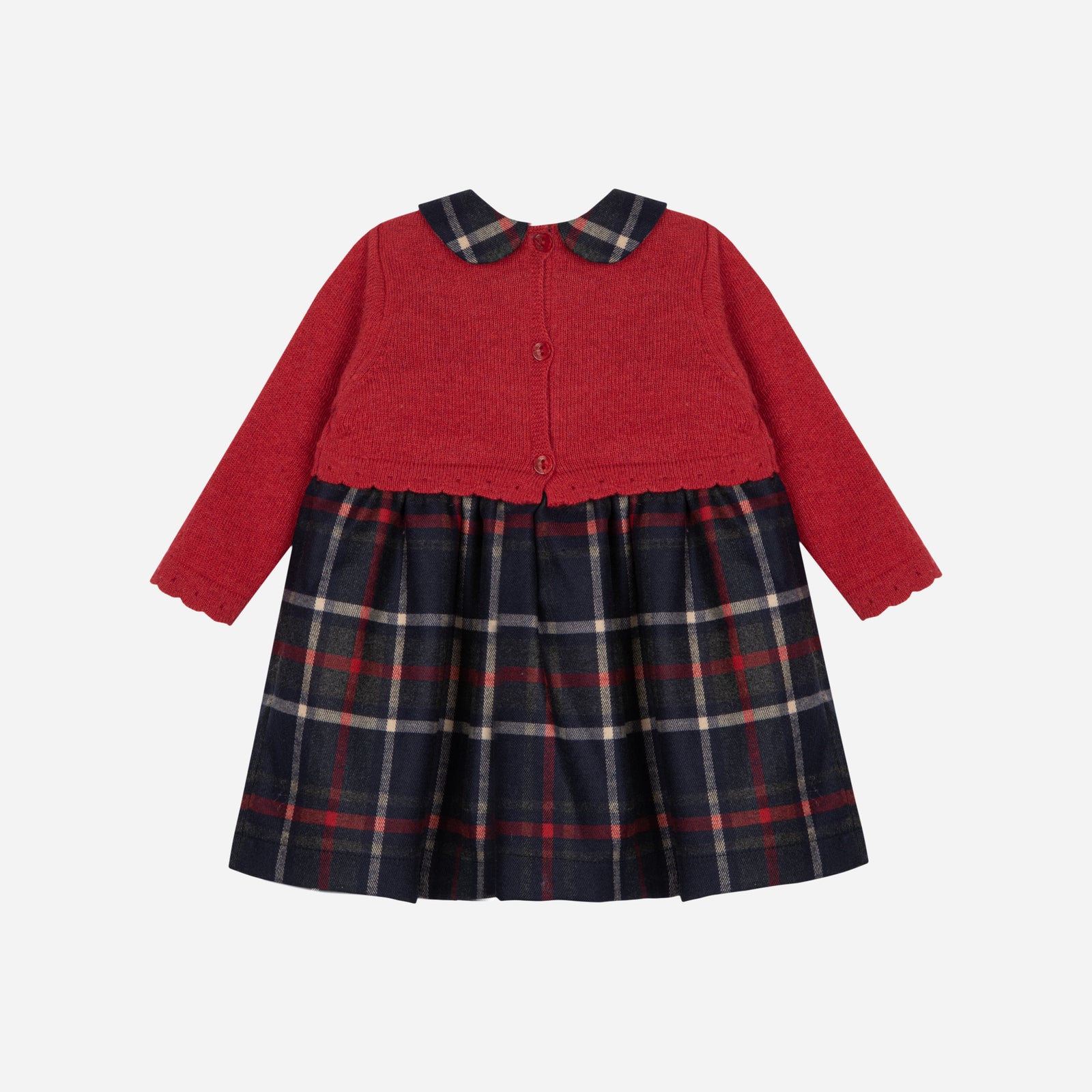 Baby Dress with Cashmere, Balmoral Tartan