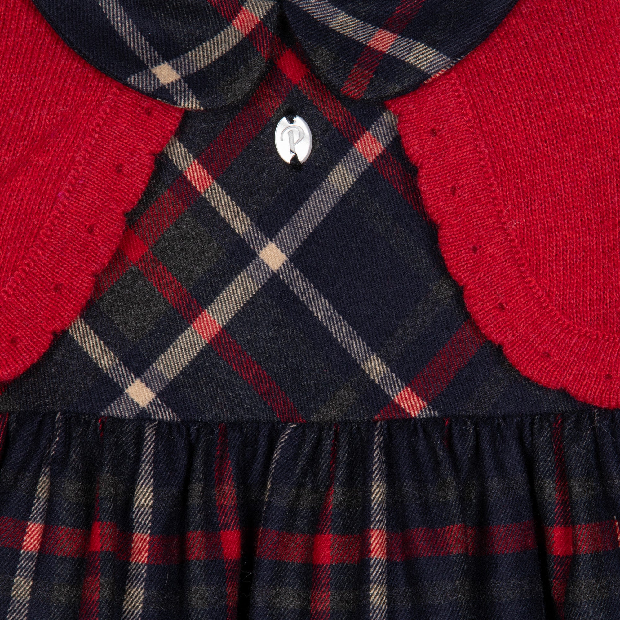 Baby Dress with Cashmere, Balmoral Tartan