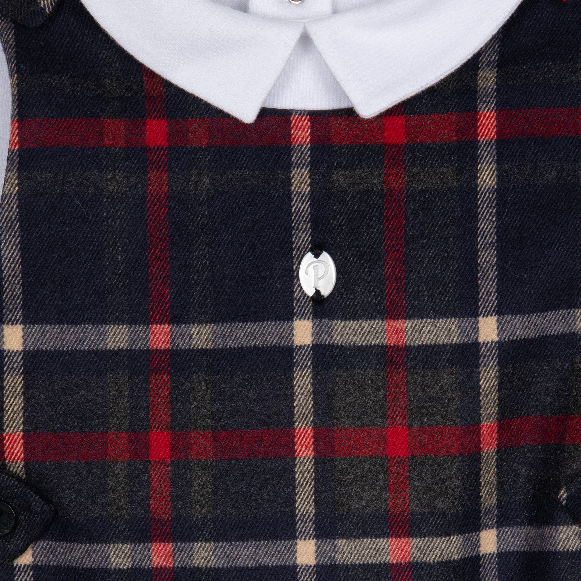 Baby Romper, Woven, Balmoral Tartan