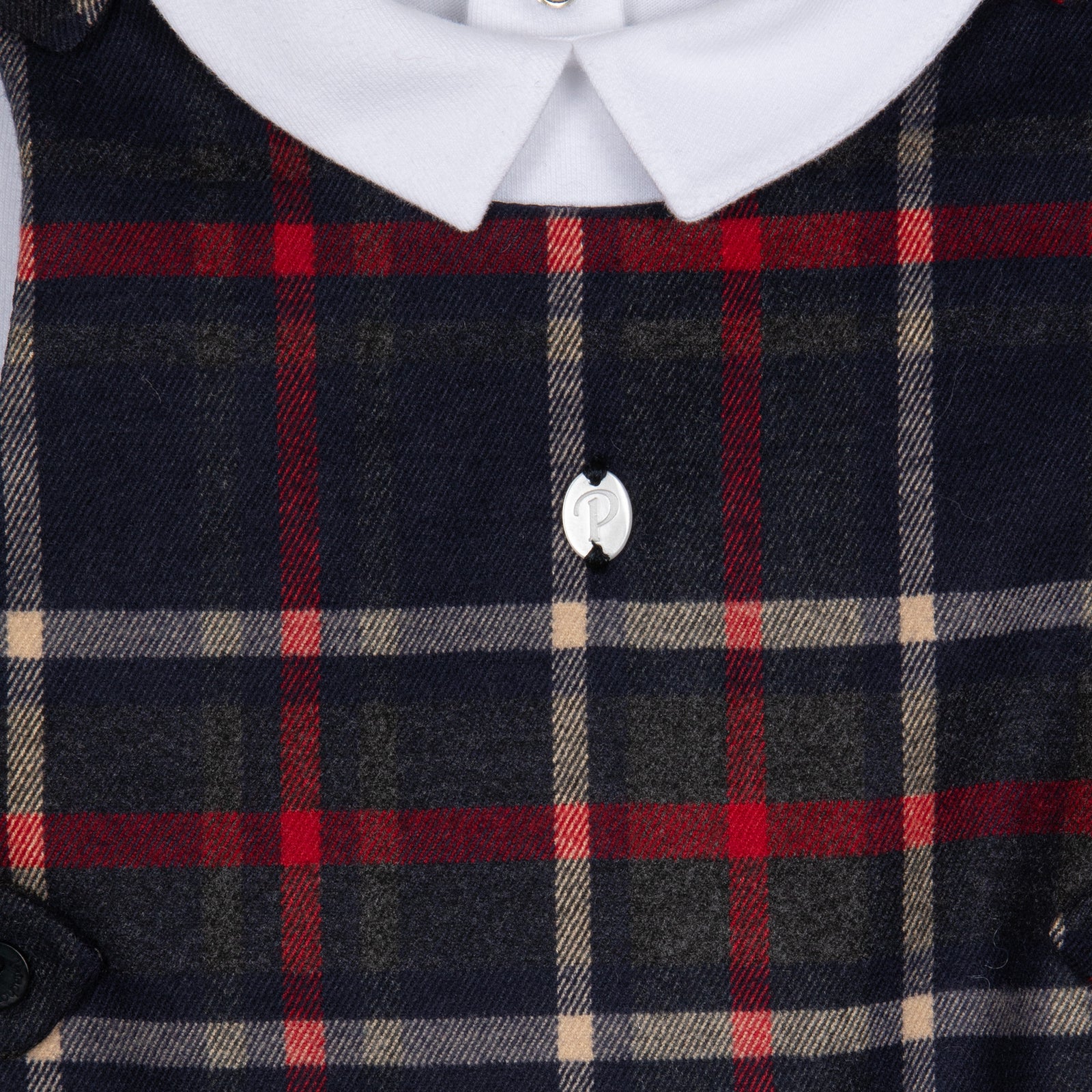 Baby Romper, Woven, Balmoral Tartan
