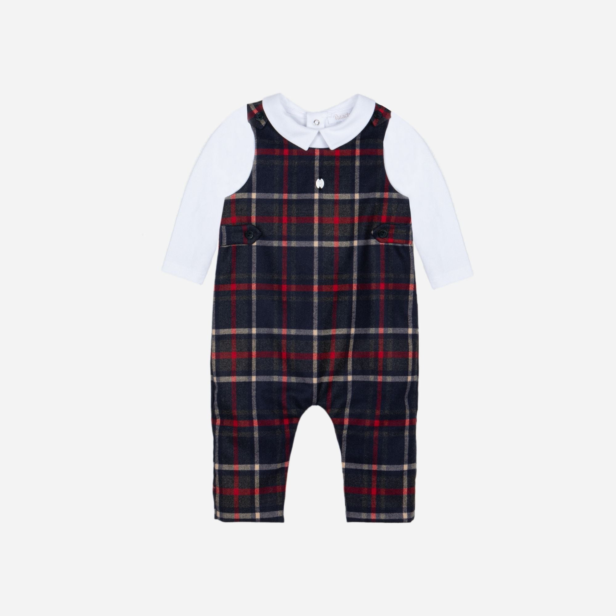 Baby Romper, Woven, Balmoral Tartan