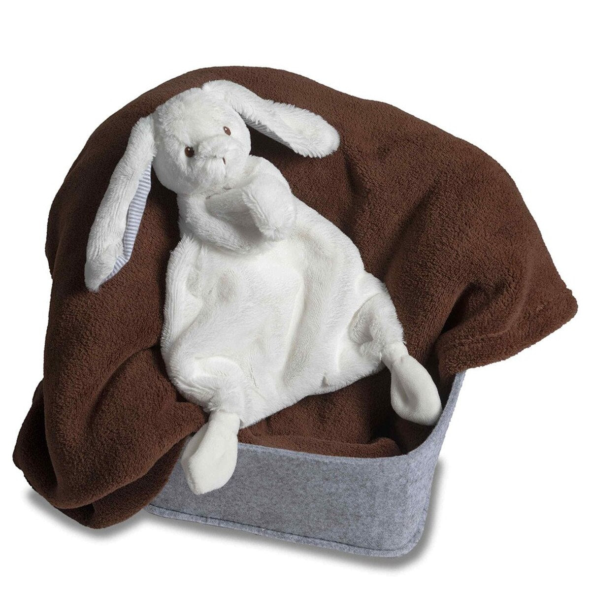 Silky Bunny Lovey - White