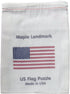Maple Landmark American Flag Shaped Jigsaw Puzzle