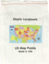 Maple Landmark U.S. Map Shaped Jigsaw Puzzle