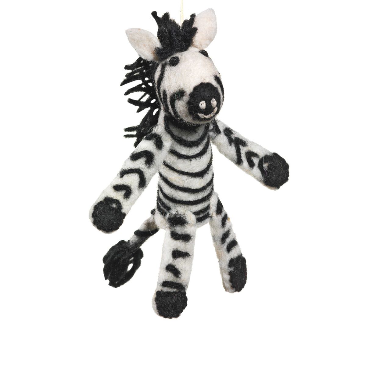 Wild Woolies Handmade Finger Puppet Wild Woolie Zebra