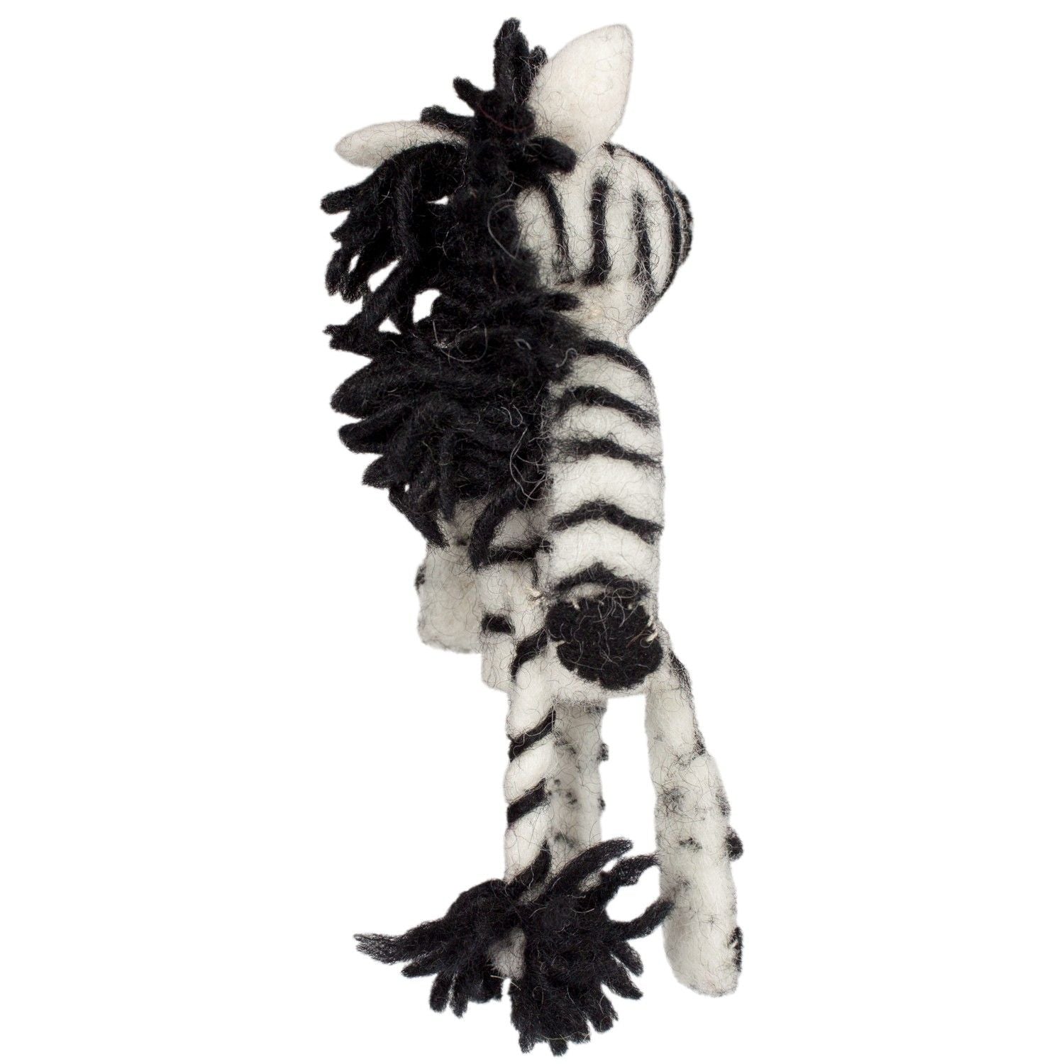 Wild Woolies Handmade Finger Puppet Wild Woolie Zebra