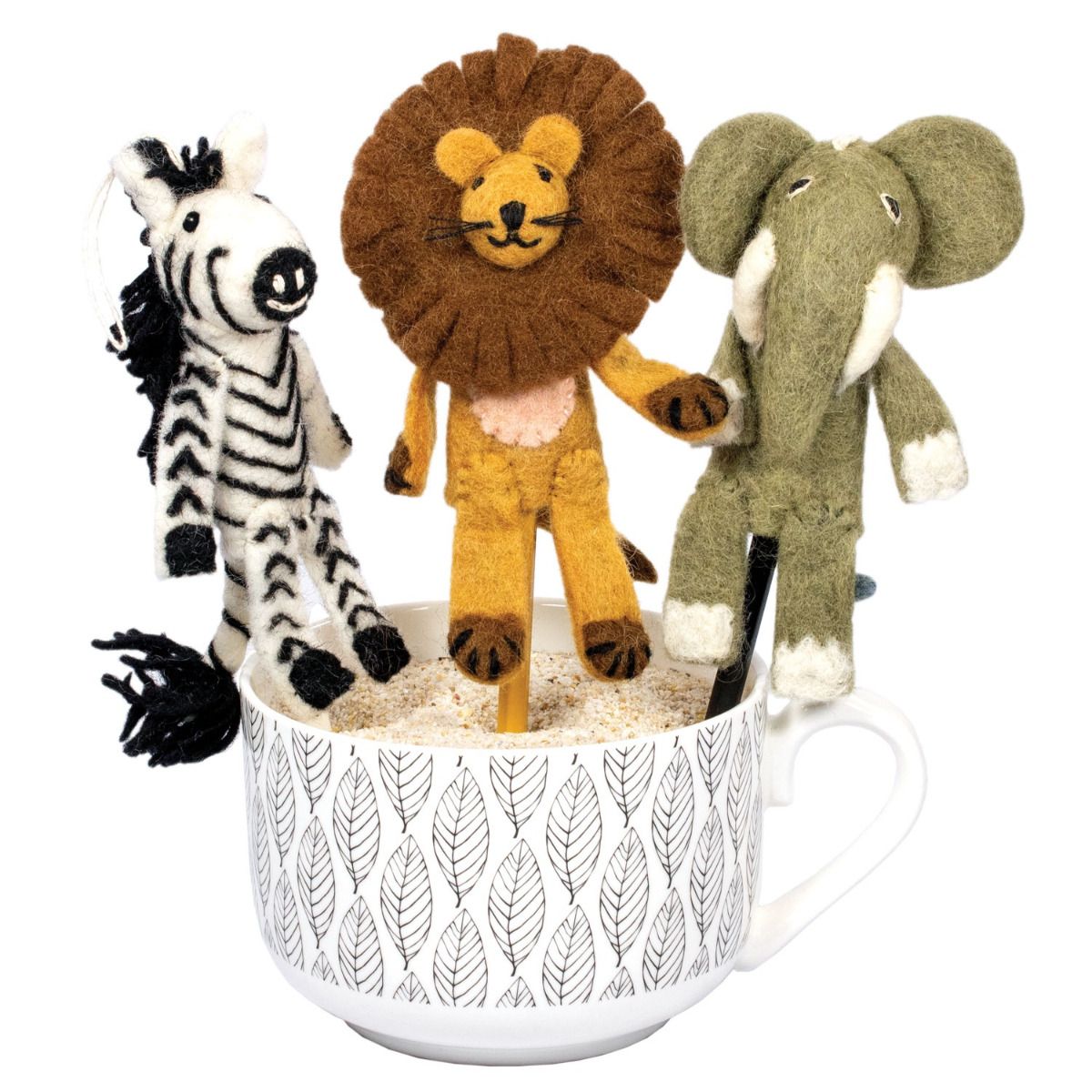 Wild Woolies Handmade Finger Puppet Wild Woolie Zebra