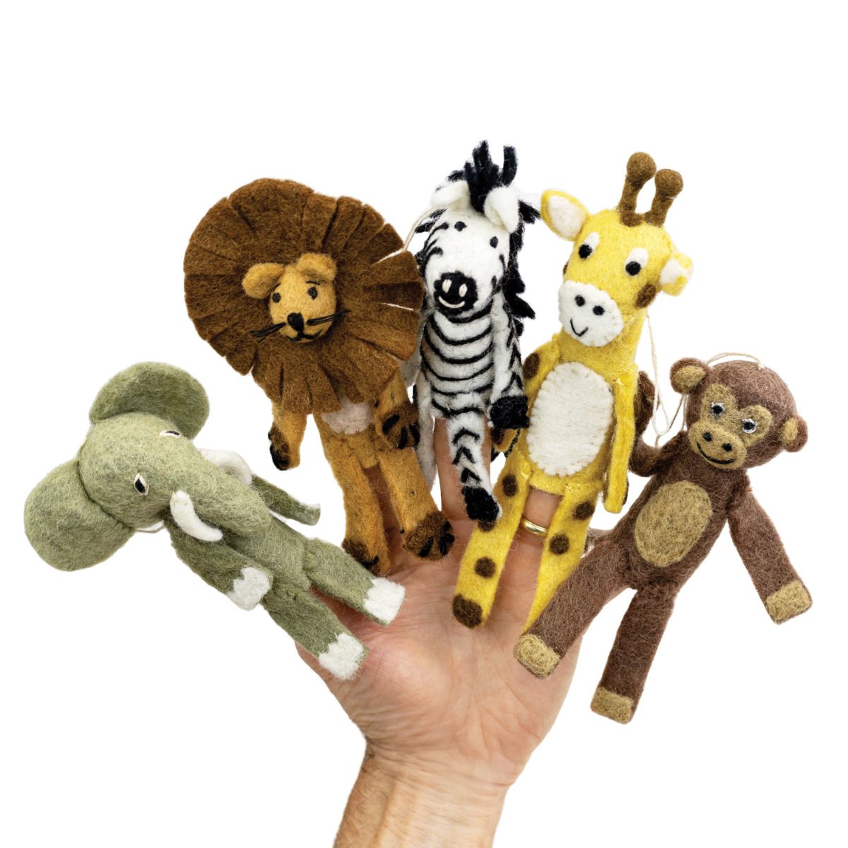 Wild Woolies Handmade Finger Puppet Wild Woolie Zebra