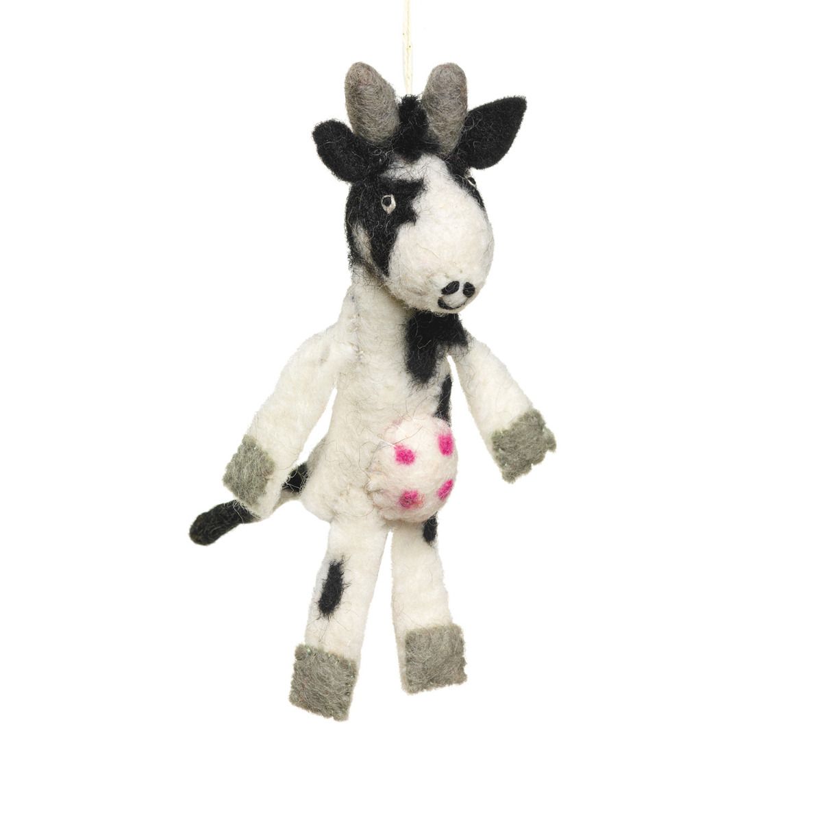 Wild Woolies Handmade Finger Puppet Wild Woolie Cow