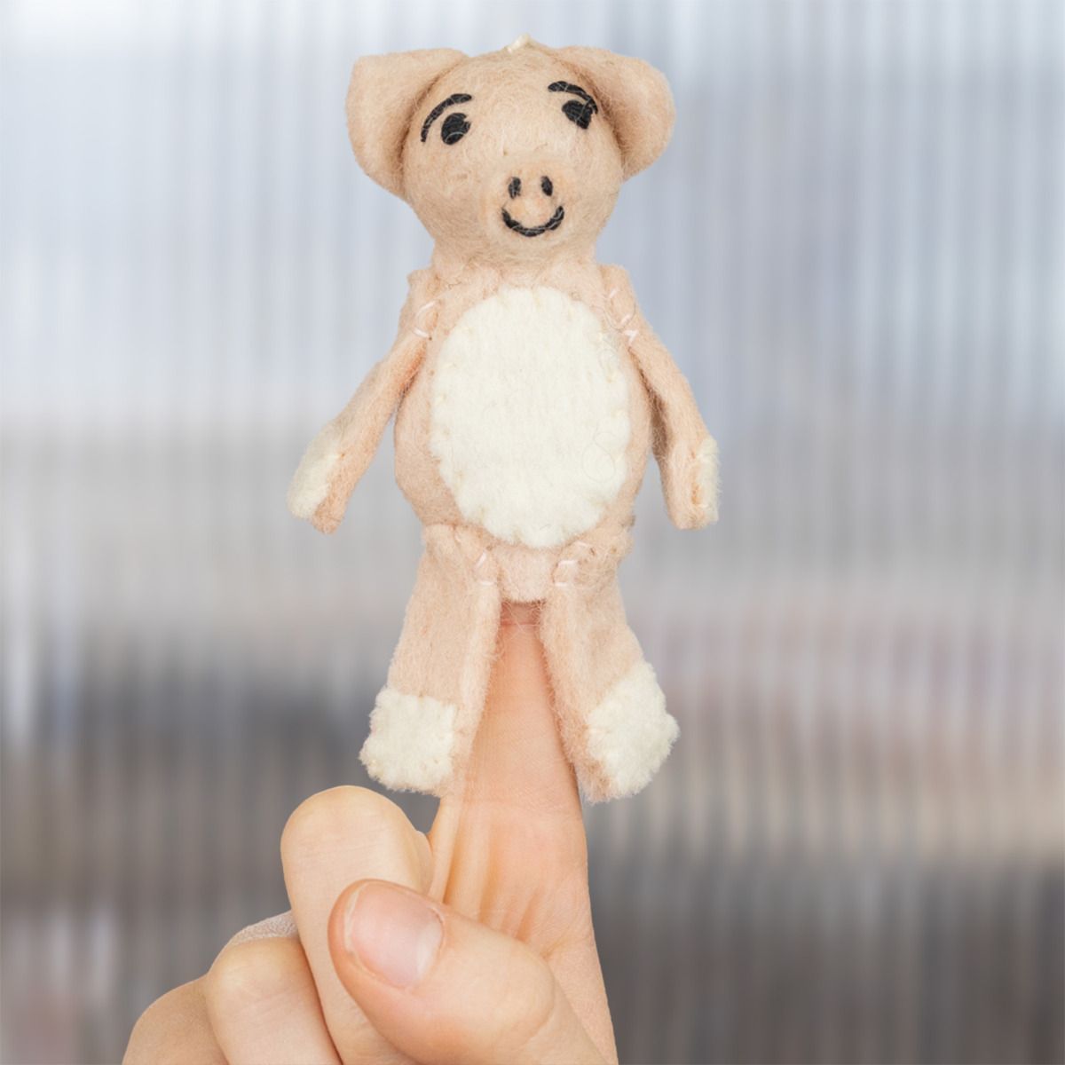 Wild Woolies Handmade Finger Puppet Wild Woolie Patty Pig