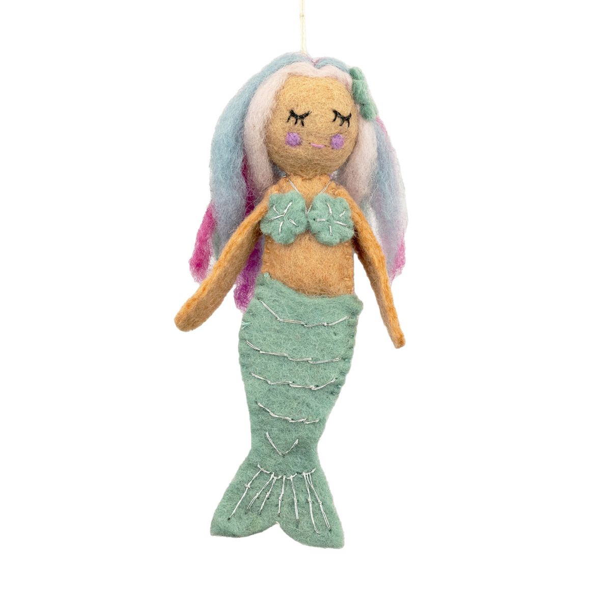 Wild Woolies Handmade Finger Puppet Wild Woolie Mermaid